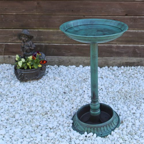CLGarden Vogeltränke VGT1 Vogelbad Vogel Tränke Bad mit Fuß zum bepflanzen antike Schale