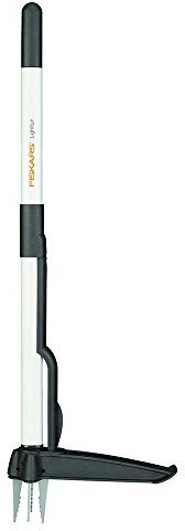 Fiskars Désherbeur, Longueur: 90 cm, Manche en acier inoxydable/Poignée en plastique, Brun/Blanc, Light, 1020127