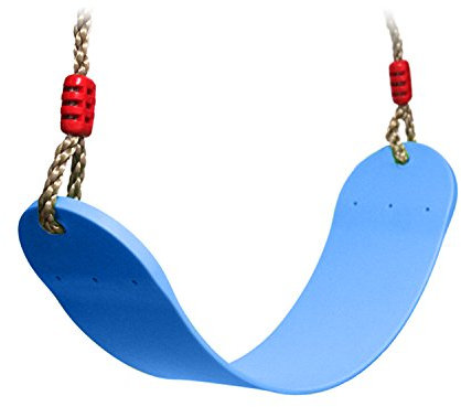 EXTSUD Sedile Flessibile per Altalena, Portata Massima 150KG in Materiale Eva, Dondolo Flessibile Pannello Morbido Altalena da Giardino Cortile Giocattolo per Bambini, 66x14cm Blu