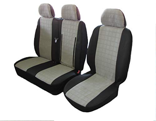 Texmar Sitzbezüge für Boxer, Citroen Jumper/Relay FIAT Ducato 2006–2018, Schwarz/Grau