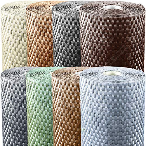 GardenersDream Rattan Fence Screening - Heavy Duty Outdoor Fence Cover - Easy to Install Balcony Privacy Screen - Decorative Fences for Gardens, Borders, Patios, and Fences (Light Brown - 1m x 1m)