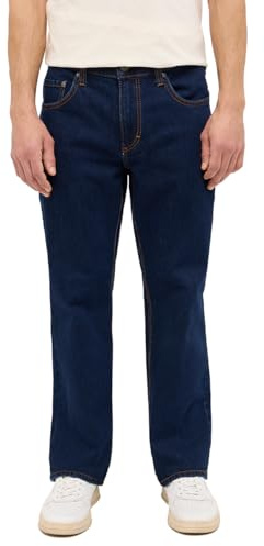 MUSTANG Herrjeans Big Sur Regular Fit jeansbyxor denim stretch bomull svart blå denim svart denim blå w30-w40, Denim blå (5000-940), 36W x 34L