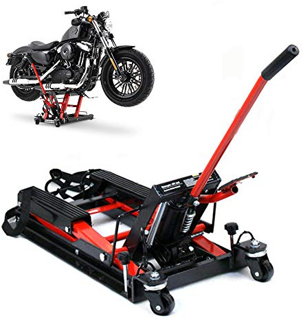 SanBouSi Motorcykel lyftplattform motorstativ motorcykellyftare motorcykel hydraulisk lyft plattform med skyddat stöd upp till max 680 kg