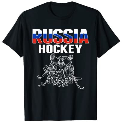 Russland Eishockey Fans Trikot Russian Hockey Team Supporter T-Shirt