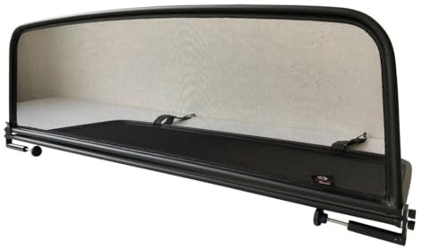 PureWind Windschott kompatibel mit VW Baujahr 1968-1979 (Schwarz) – Windschott Universal mit Schnellverschluss ohne Tasche