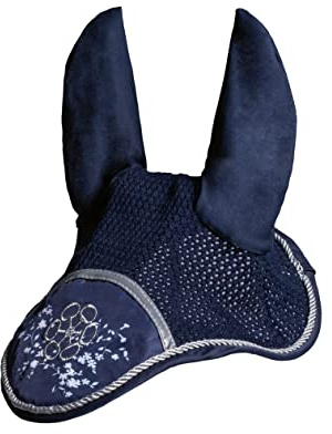 HKM Bloomsbury Bonnet Anti-Mouches Bleu foncé Poney