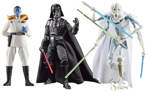 Star Wars The Black Series Darth Vader, Grand Admiral Thrawn, General Grievous, Masters of Evil Collectible Actionfigur, 15,2 cm, 3er-Pack (exklusiv bei Amazon)