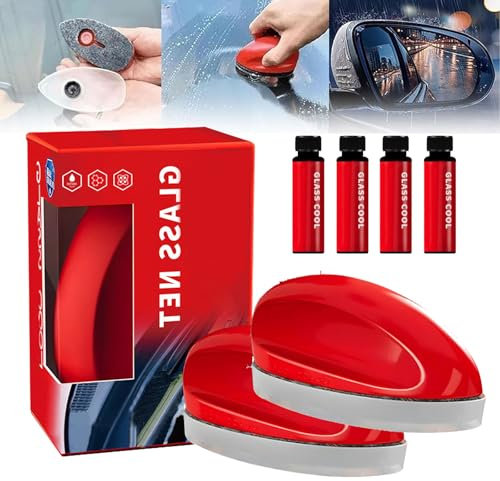 Ölfilm-Entferner für Windschutzscheiben, Autoglas Ölfilm Reiniger Leistungsstarker Windschutzscheibenreiniger Windschutzscheiben Reiniger Auto Glasreiniger Reinigungs Entferner (2pcs)