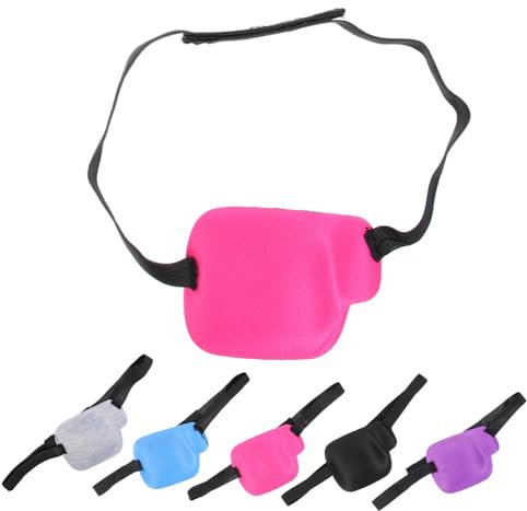 minkissy 10 Stück Amblyopie Einzelaugenmaske Amblyopie Augenabdeckungen Einzelne Augenklappen Piraten Augenklappen Schwarze Stoff Augenklappe Elastische Lazy Eye Patches