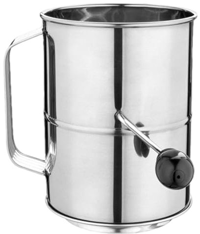 Flour Sifter, Stainless Steel Flour Strainer, Hand Flour Sifter, Flour Strainer for Baking, Cup Sifter for Baking, Cake Flour Sifter, Dessert Flour Sifter for Baking Desserts