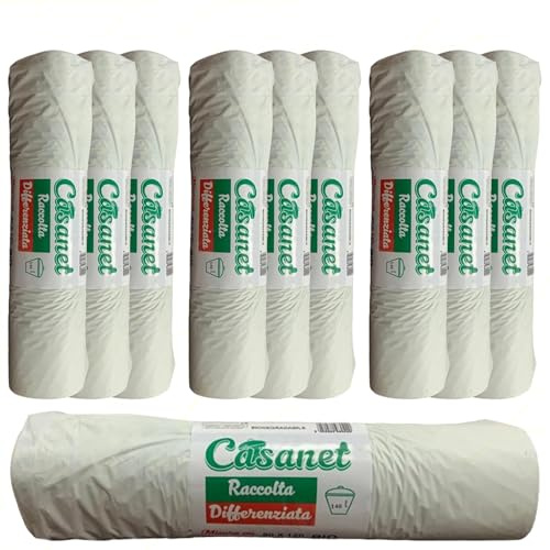 Sicignano 100 Sacchetti Immondizia 140 Litri 90x120 cm Ecologici Biodegradabili, Compostabili, in Mater-B, Sacchi Spazzatura Umido Indifferenziata Rifiuti Organici