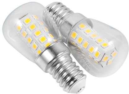 HOMSFOU 2pezzi Led Fridge Light Bulbs Durable and Energy-saving Replacement for Refrigerators and Sewing Machines Warm
