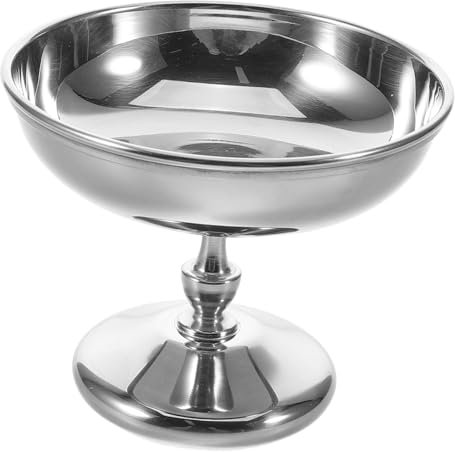 WATIIFUFU Edelstahl-eisbecher Mit Fuß Für Desserts Wie Eiscreme Und Pudding Runder Behälter Zum Servieren Von Obst Salat Und Snacks Rostfrei Und Langlebig