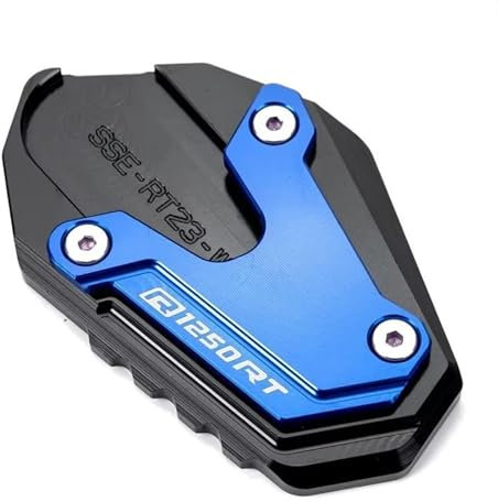VQLDPX Motorrad-Seitenständer-Fußpolster Für R 1250 RT R1250 RT R1250RT R 1250RT 2022 2023 Verlängerungsfußplatte Motorradständer Platte Verbreiterung(Blau)