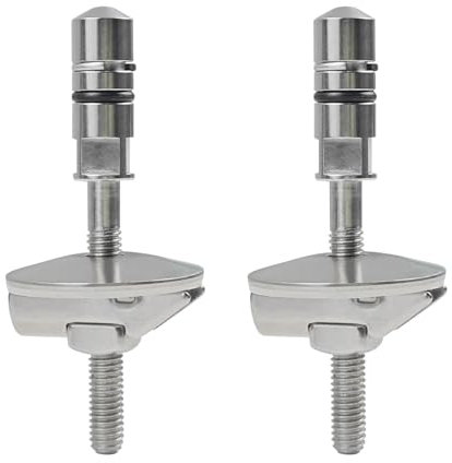 HAFRILY WC-Sitz-Befestigungsscharnier für HARO LUVETT WC-Sitze kippdübel M6 x 71.5mm Toilettendeckel Halterung Edelstahl WC Deckelscharnier Befestigungshalterung (2 Stück)