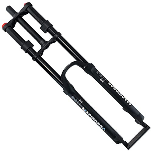 Dh Mountain Bike Suspension Fork 26/27.5/29'' Mtb Air Fork Travel 160mm 1-1/8 Straight Double Crown Fork Rebound Adjustable Manual Lockout Qr 9mm