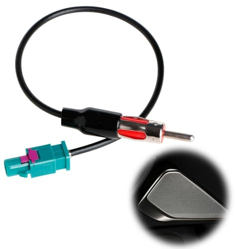 tiyiyok Autoradio Antennenadapter, Autoradio Antenne Signalverstärker, Fakra Antennenadapter Stecker auf DIN Stecker, für Auto Stereo, Audio HD Radio Head Unit, CD Media Player, Empfänger