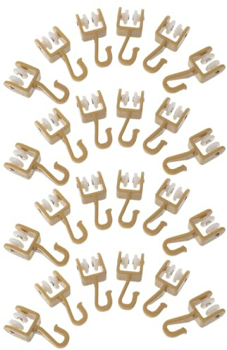 Mipcase 50 Rodillos Deslizantes para Riel De Cortina Ganchos para Cortina Carros con Ruedas De Plástico Ganchos Deslizantes para Riel