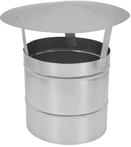 KOTARBAU® Sombrerete Chimenea - Acero Galvanizado - ø 250 mm - Plata - Sombrero Chimenea - Caperuza Salida Humos - Resistente a la Corrosión - Fácil Instalación - Protección contra Lluvia y Pájaros