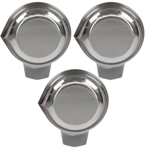 3 Stück Stapelbare Edelstahl Wiegeschalen mit Spitzem Ausguss, Kleine Wiegeschalen für Küchenwaage Schmuckwaage, Ideal für Küche Bäckerei Obstladen zum Wiegen von Lebensmitteln Pulver Edelsteinen