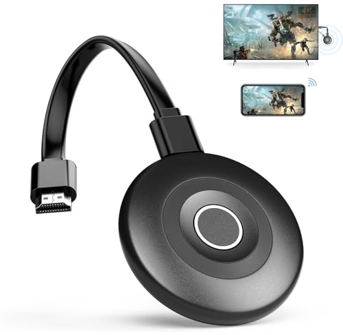 2026 Mpiolife 4k Wireless HDMI Dongle para TV- 2.4/5G WiFi Miracast Dongle, Plug & Play, HDMI Adapte Rceiver Compatible con Miracast, Airplay, DLNA para Teléfono Android, i-OS, PC to HDTV, Projector