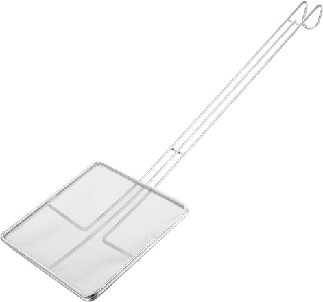 FUNOMOCYA Schiumarola Quadrata in Acciaio Inox Resistente al Calore Design Facile da Pulire, Filtro Olio Versatile per Cucina e Frittura