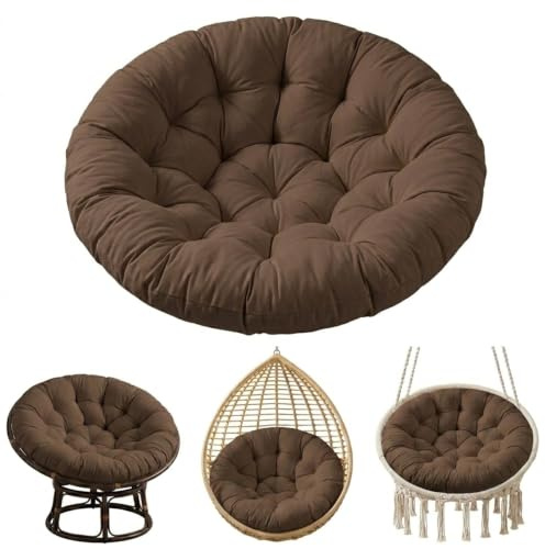 Papasan Cushion Circle Ersättningssittunderlägg för Rottingmöbler | Vattenavvisande, kraftig ramskyddskudde, perfekt för solrumsoaser och inomhusläshörnor