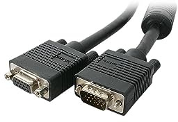 StarTech.com 25 ft Coax High Resolution VGA Monitor Extension Cable - HD15 M/F - 25ft VGA Extension Cable (MXT101HQ_25), Black