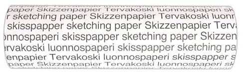 Tervakoski Detail Paper Roll 25gsm, Clear, 297mm x 100m, For Students, Designers, Architects, Pencils, Pens, Markers, Lightweight, Translucent