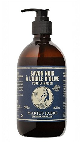 Marius Fabre Nature Schwarze Seife - Natürlicher Allzweckreiniger im Spender, 500 ml