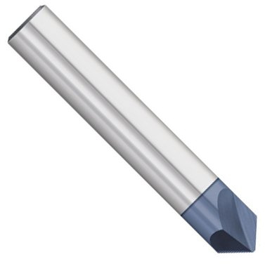 Kodiak Cutting Tools KCT252828 USA Made Solid Carbide Chamfer Mill, AlTiN Coated, 90 Degree, 2 Flute, 1/4 Diameter, 1/4 Shank, 2-1/2 Overall Length