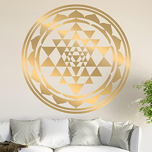 Sri Yantra Wandtattoo in 6 Größen - Wandaufkleber Wall Sticker - Dekoration, Küche, Wohnzimmer, Schlafzimmer, Badezimmer