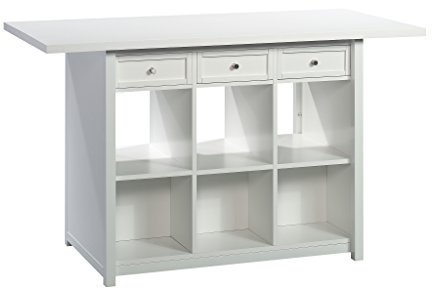 Sauder Craft Pro Series Craft Table/ Pantry cabinets, White finish