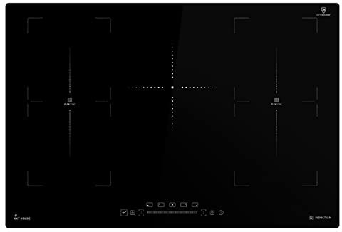Plaque Induction 77 cm | 11,2 kW | 5 Zones de cuisson | 9 niveaux de puissance | 2 zones flexibles | Contrôles Tactiles | Minuterie | IH87705FZ