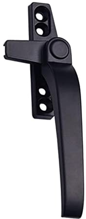 Generic Window Handles Key Locking Replacement Right/Left Hand, Zinc Alloy Window Hardware Kit, Window Handle Lever Casement Double Glazing Switch, Black Right, 113x73x23mm