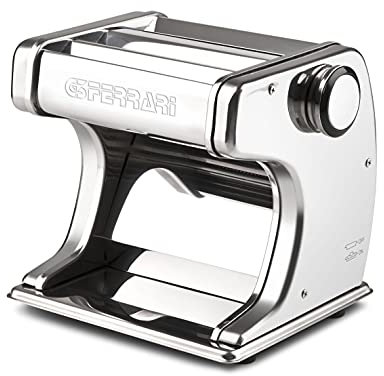G3 Ferrari G20125 Sfoglia Prof Macchina per la Pasta Motorizzata, 70 W, Rulli 18 cm, 7 livelli spessore, 3 formati di pasta, Corpo e rulli in Acciaio Inox