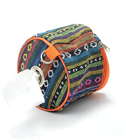 Camping Toilettenpapier Tasche Papierhalter Toilette Klopapier Aufbewahrung Tragbare Taschentuchbox Im Ethnischen Stil Im Freien Kann Gefaltet Werden FüR Camping,Unterwegs,Wandern,AusflüGe