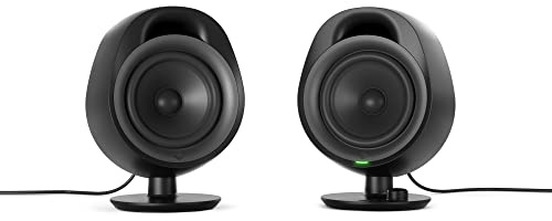 SteelSeries Arena 3 - Full-Range 2.0 Gaming Speakers – Immersive Audio – On-Speaker Controls – 4 Speaker Drivers – Wired & Bluetooth – 3.5mm Aux – PC, Mac, Mobile – UK Plug, Black