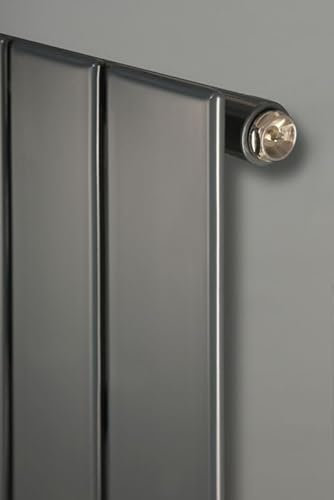 Ximax Raumheizkörper P1 Anthrazit RAL 7016 - ein eleganter und unaufdringlicher Designheizkörper mit vertikalen Paneelprofilen/Anschlussart individuell wählbar (1800 mm x 445 mm)