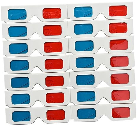 Artibetter Lunettes 3D en Papier Rouge Et Bleu 50 Pièces pour Cinéma Maison Vidéo Stéréoscopique Léger Portable