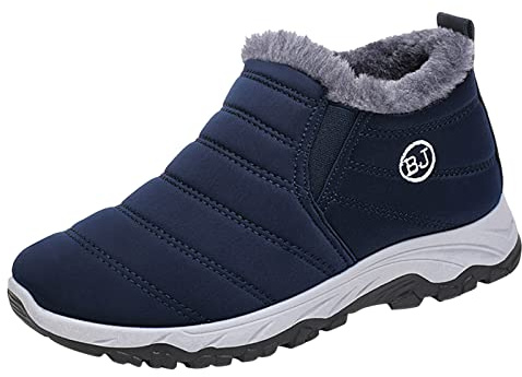 BOTCAM Botas de invierno para mujer, forradas e impermeables: botines de nieve, botas de invierno cálidas, botas de senderismo, botas cortas para hombre, botas térmicas de terciopelo, botas de esquí