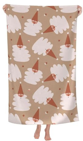 Herren Damen Microfaser Handtücher Großes Strandtuch „Frohe Weihnachten“ Kinder Badetuch Klassische Strandtuch Niedlich Saunatuch Für Urlaub Schwimmen Sauna