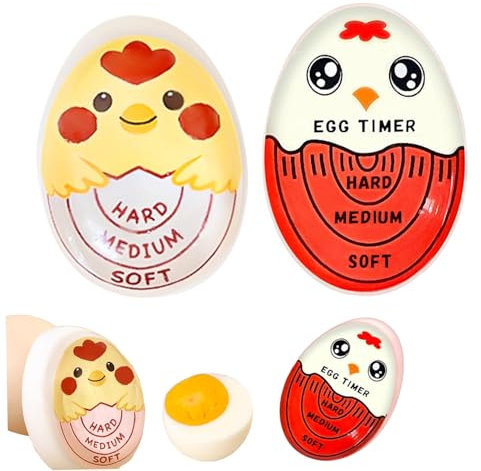Eiertimer zum kochenden Eierfarbe Farbwechseln Sie kochende Eiertimer, 2pcs wiederverwendbare Eierkessel -Timer für weiche bis harte Eier Kochen Küche Verwenden Sie Vorräte