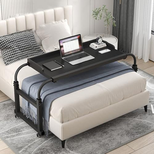 GWWBD Tavolino da Salotto Regolabile in Altezza，Tavolo Servitore Tavolino da Divano per Pc Richiudibile Estensibile Tavolino da Lavoro Richiudibile(Color:Nero+)