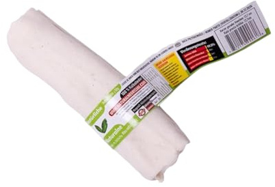Natürlicher Kauknochen für Hunde – Leckerer Kausnack zur Zahnpflege – Langanhaltend, fettarm & ohne Zusatzstoffe – Für alle Hunde (klein/12,7cm, Natur)