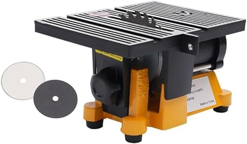 Mini Table Saws 4500rpm Portable Mini Bench Saw Desktop Electric Saw Cutter 100mm Saws Blade Diameter with 3 Blade for Woodworking & Crafts Cutting Wood Glass