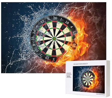 Neue Dartscheibe,300 Teile Holzpuzzle Familienspiel Puzzles für Erwachsene Teenager Heimdekoration