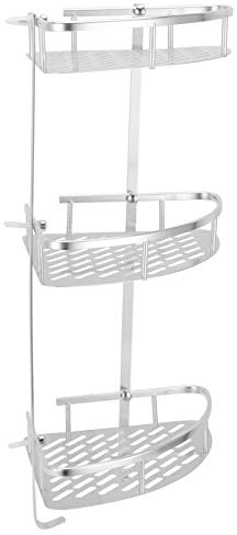TOPINCN 3 Tier Duschhylla, Utrymme Aluminium Badrumsarrangör, Väggmonterad Förvaring Rack Hörn Dusch Caddy Stående för Toalett Kök
