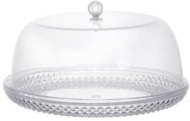 AltoBuy Plateau à gâteau avec Cloche en Plastique Transparent diamètre 32,5 cm