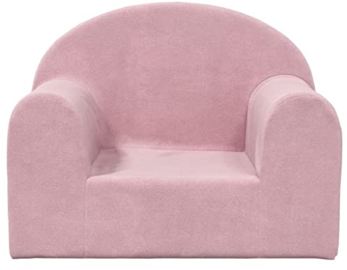 Sofá de relax en color rosa, 52 x 34 x 40 cm, tejido de felpa suave, funda extraíble, asiento acogedor para jugar y relajarse
